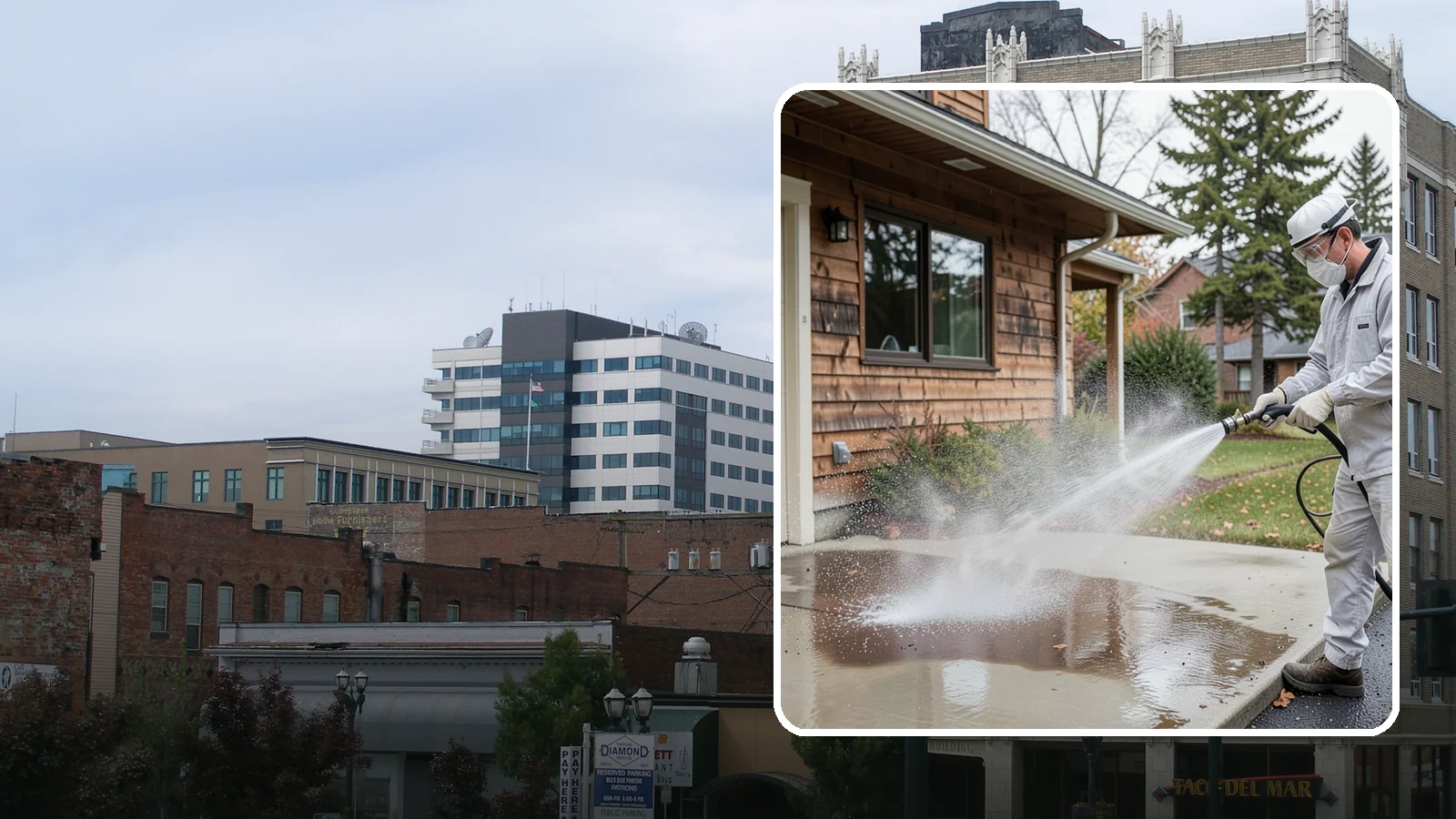 Grease Removal in Everett, Snohomish County, WA - We cut through heavy grease on Washington kitchen exteriors, dumpster zones, and shop floors with hot-water cleaning.