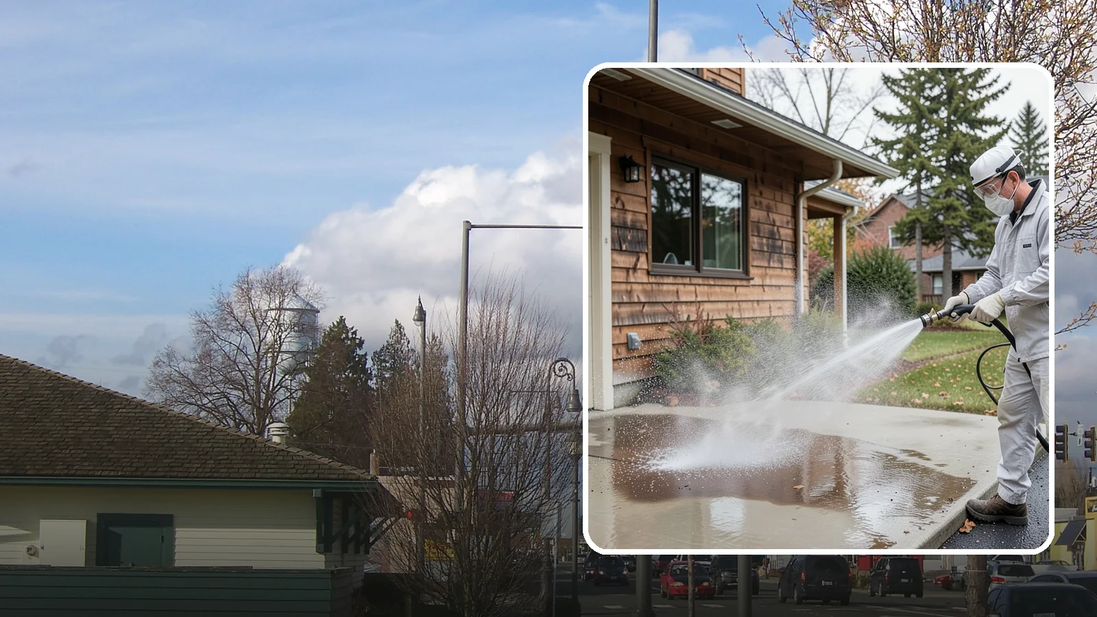 Grease Removal in Marysville, Snohomish County, WA - We cut through heavy grease on Washington kitchen exteriors, dumpster zones, and shop floors with hot-water cleaning.
