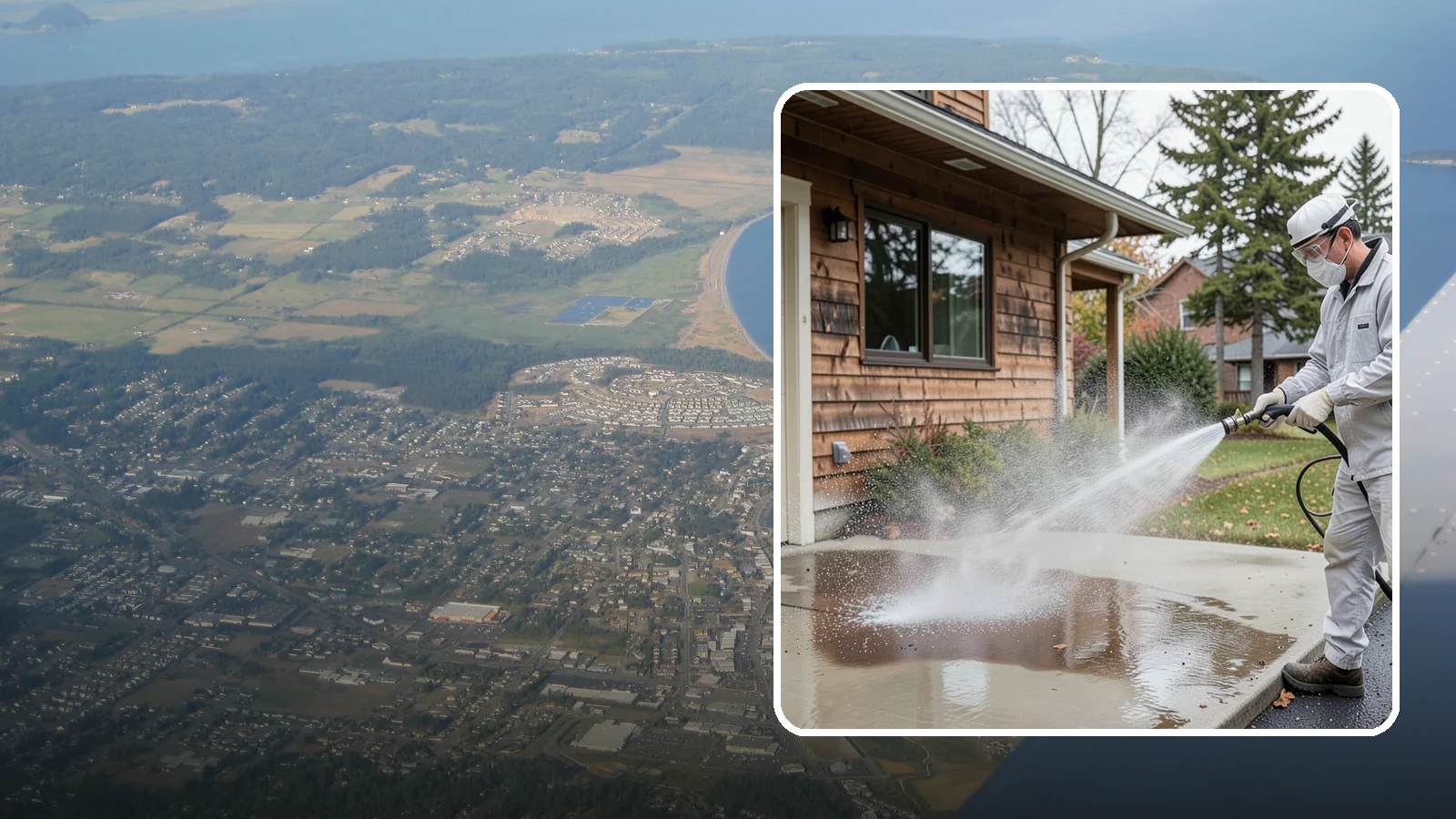 Grease Removal in Oak Harbor, Island County, WA - We cut through heavy grease on Washington kitchen exteriors, dumpster zones, and shop floors with hot-water cleaning.