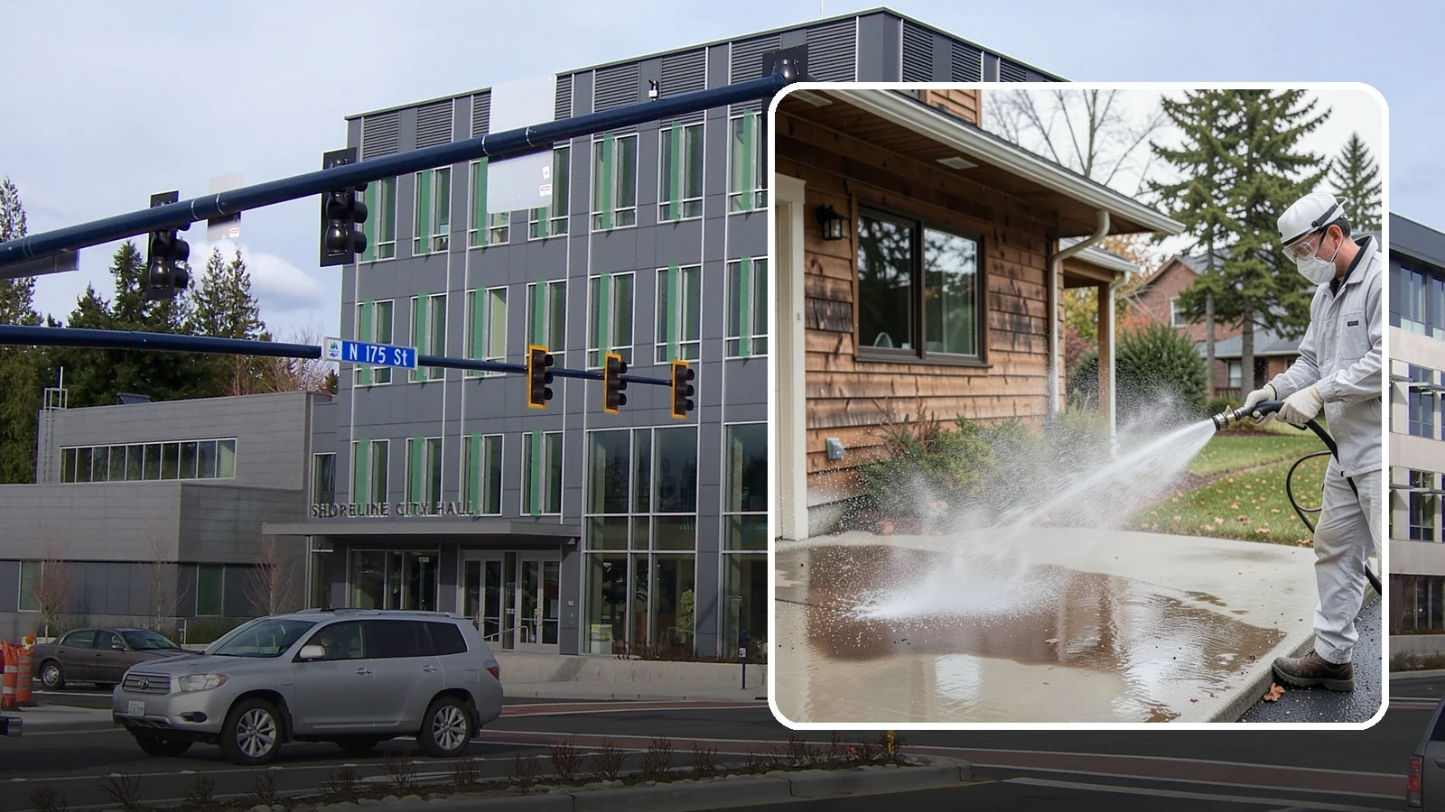 Grease Removal in Shoreline, King County, WA - We cut through heavy grease on Washington kitchen exteriors, dumpster zones, and shop floors with hot-water cleaning.
