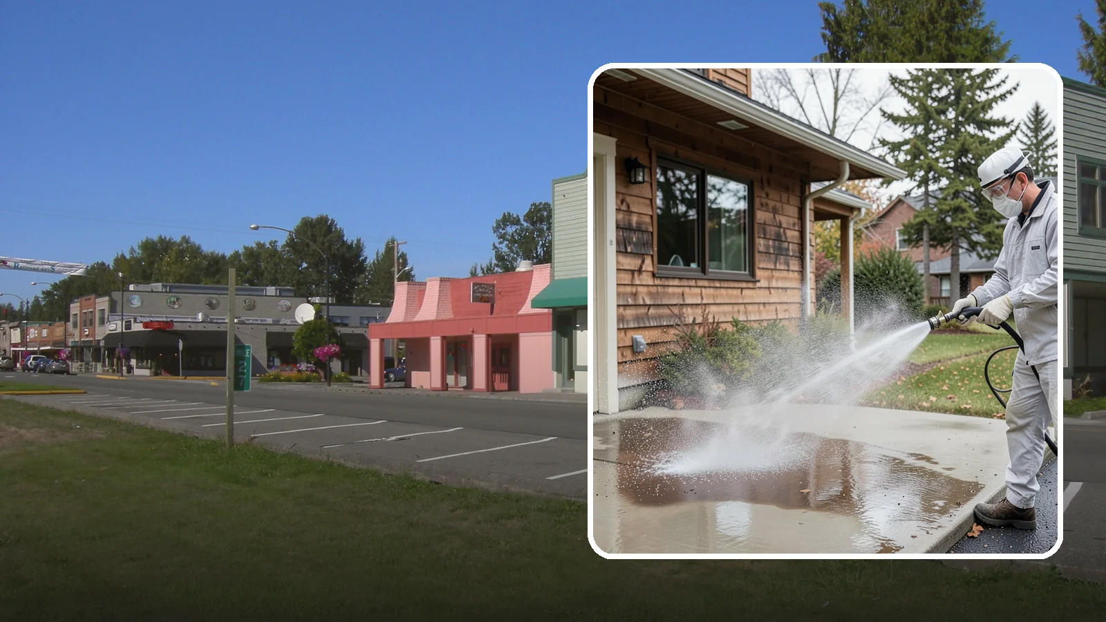 Grease Removal in Snoqualmie, King County, WA - We cut through heavy grease on Washington kitchen exteriors, dumpster zones, and shop floors with hot-water cleaning.