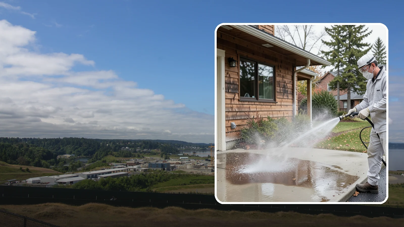 Grease Removal in University Place, Pierce County, WA - We cut through heavy grease on Washington kitchen exteriors, dumpster zones, and shop floors with hot-water cleaning.