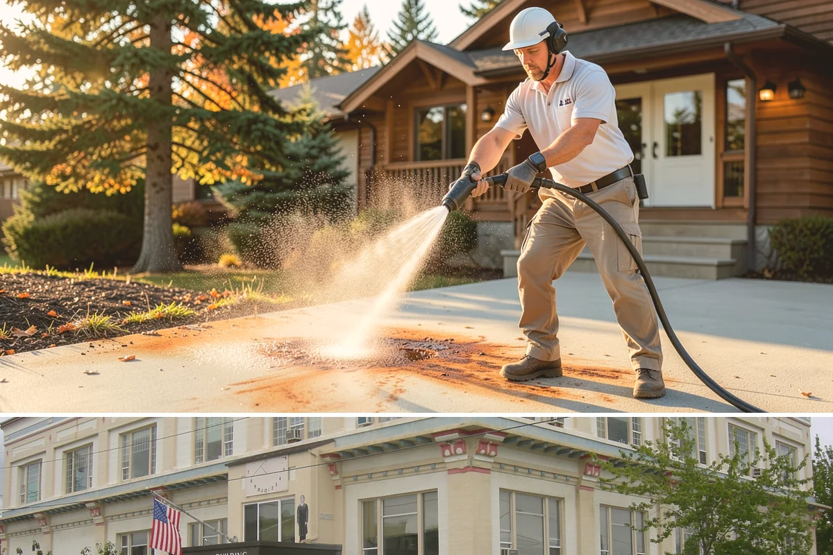 Grease Stain Removal in Anacortes, Skagit County, WA - Warm summer temperatures improve degreaser performance on stubborn grease.