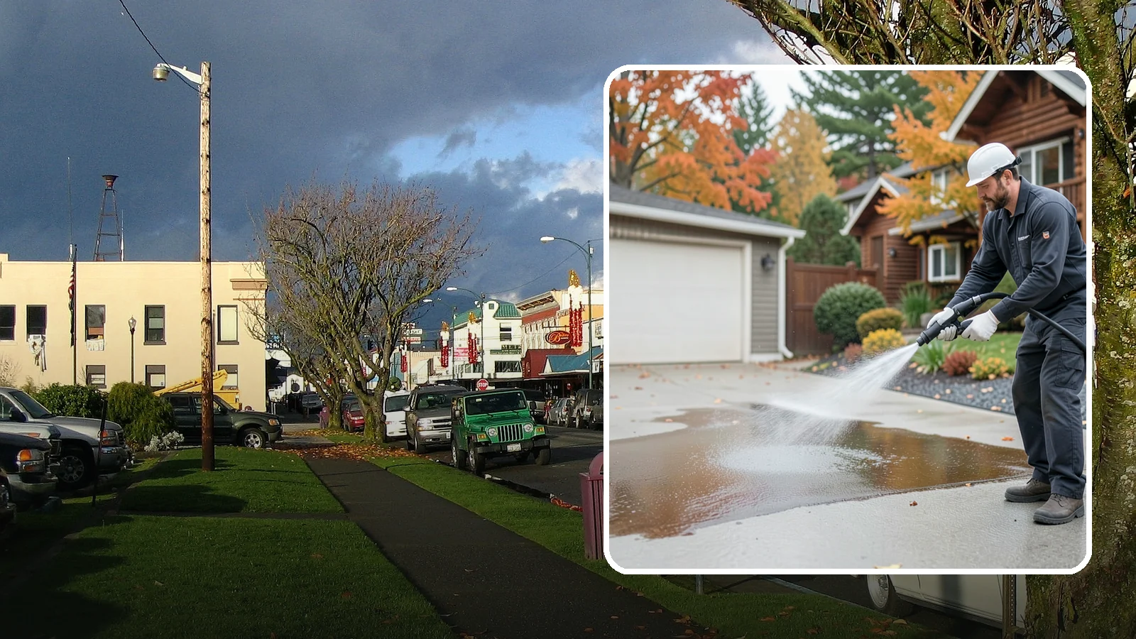 Grease Stain Removal in Arlington, Snohomish County, WA - Heavy-duty grease stain removal for driveways marked by cooking oils, lubricants, and shop spills.