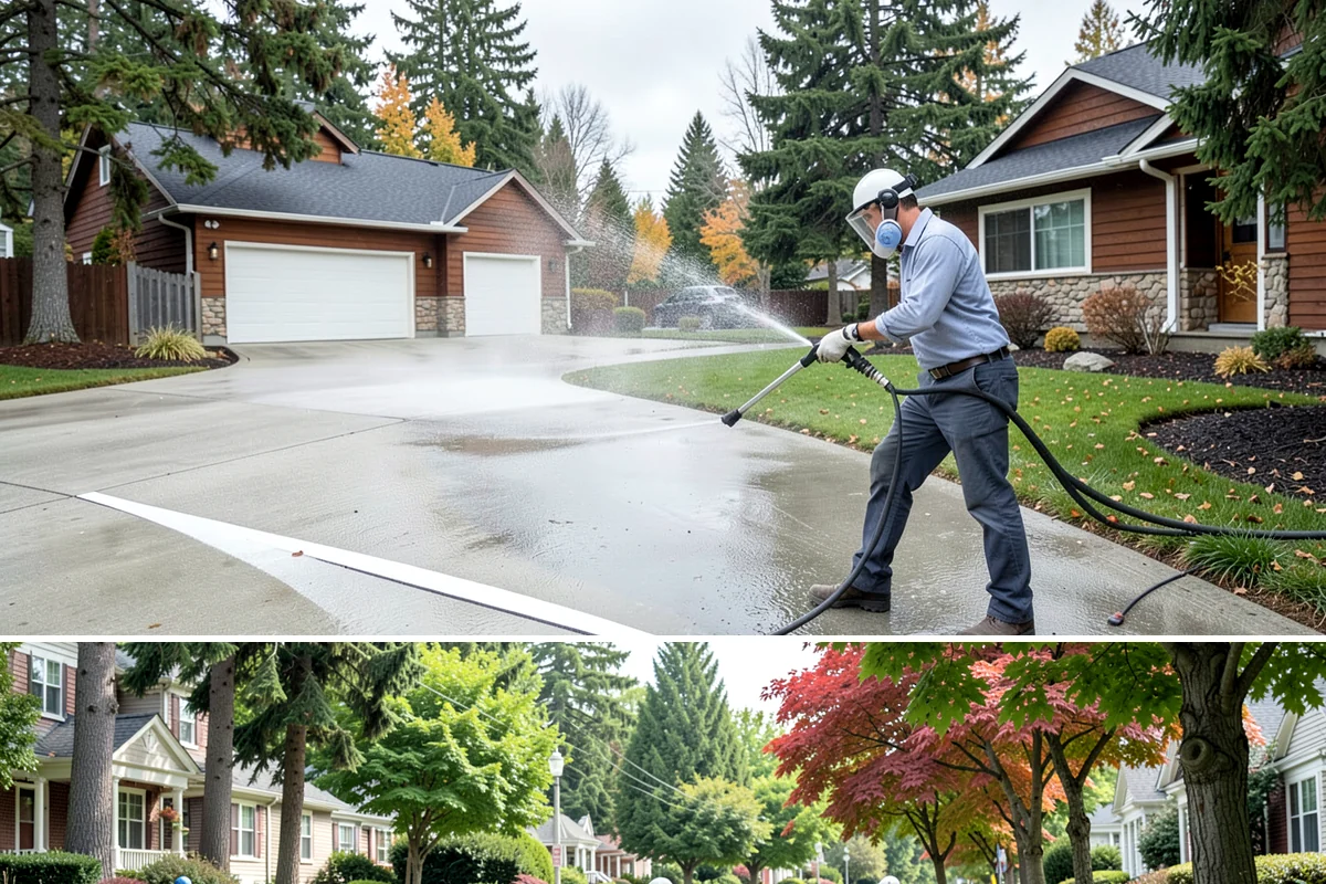 Grease Stain Removal in Beaux Arts Village, King County, WA - Warm summer temperatures improve degreaser performance on stubborn grease.
