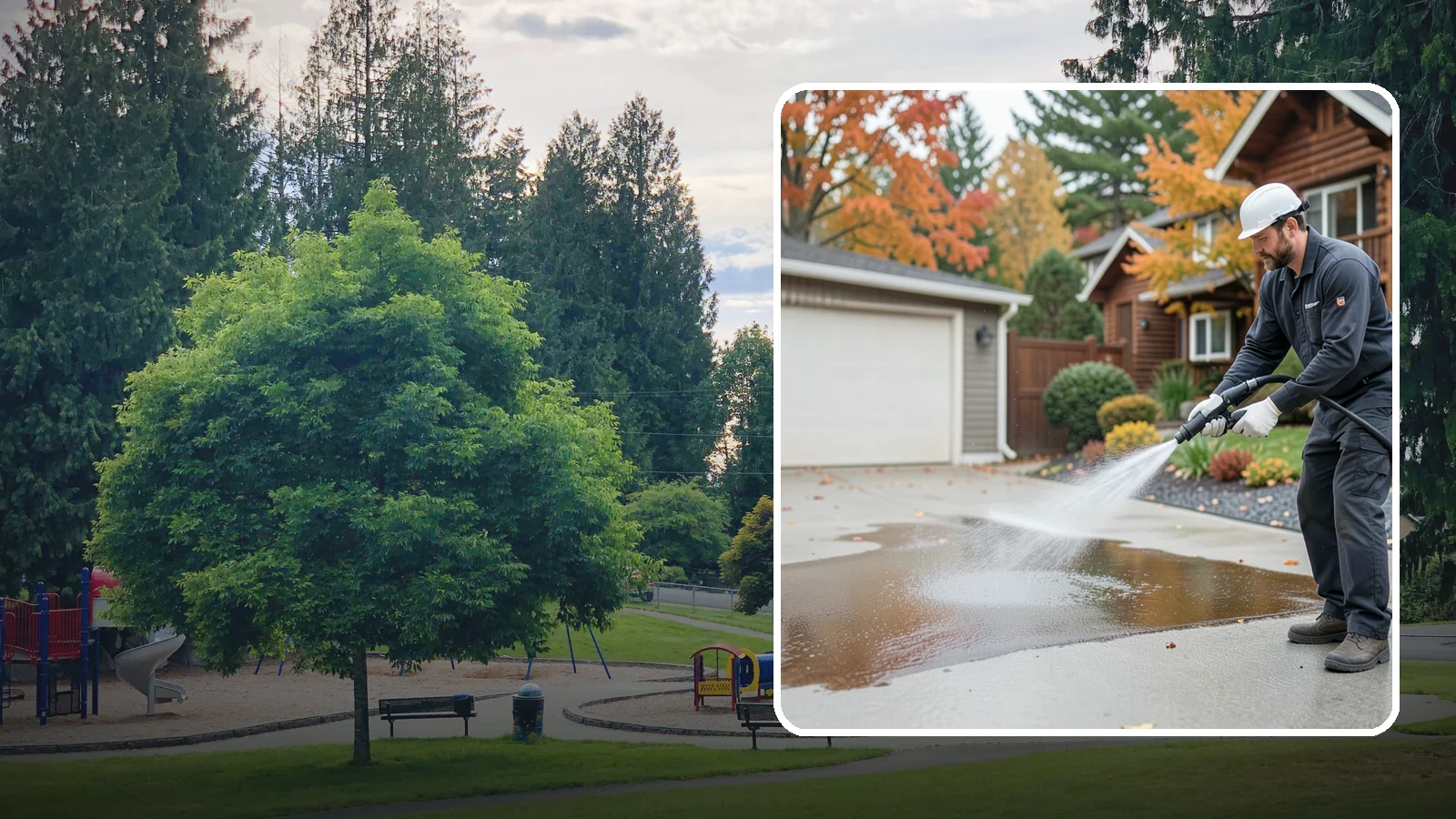 Grease Stain Removal in Bonney Lake, Pierce County, WA - Heavy-duty grease stain removal for driveways marked by cooking oils, lubricants, and shop spills.