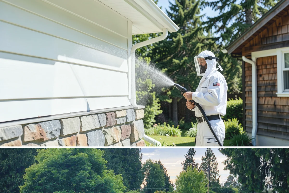 Grease Stain Removal in Bonney Lake, Pierce County, WA - Warm summer temperatures improve degreaser performance on stubborn grease.