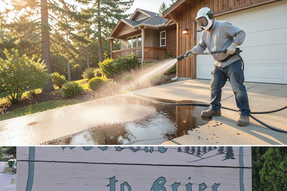 Grease Stain Removal in Brier, Snohomish County, WA - Warm summer temperatures improve degreaser performance on stubborn grease.