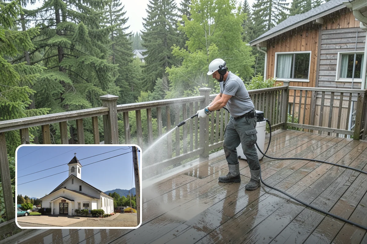 Grease Stain Removal in Concrete, Skagit County, WA - Breaks down grease that standard cleaners leave behind
