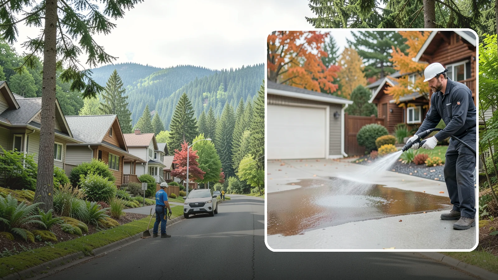 Grease Stain Removal in Darrington, Snohomish County, WA - Heavy-duty grease stain removal for driveways marked by cooking oils, lubricants, and shop spills.