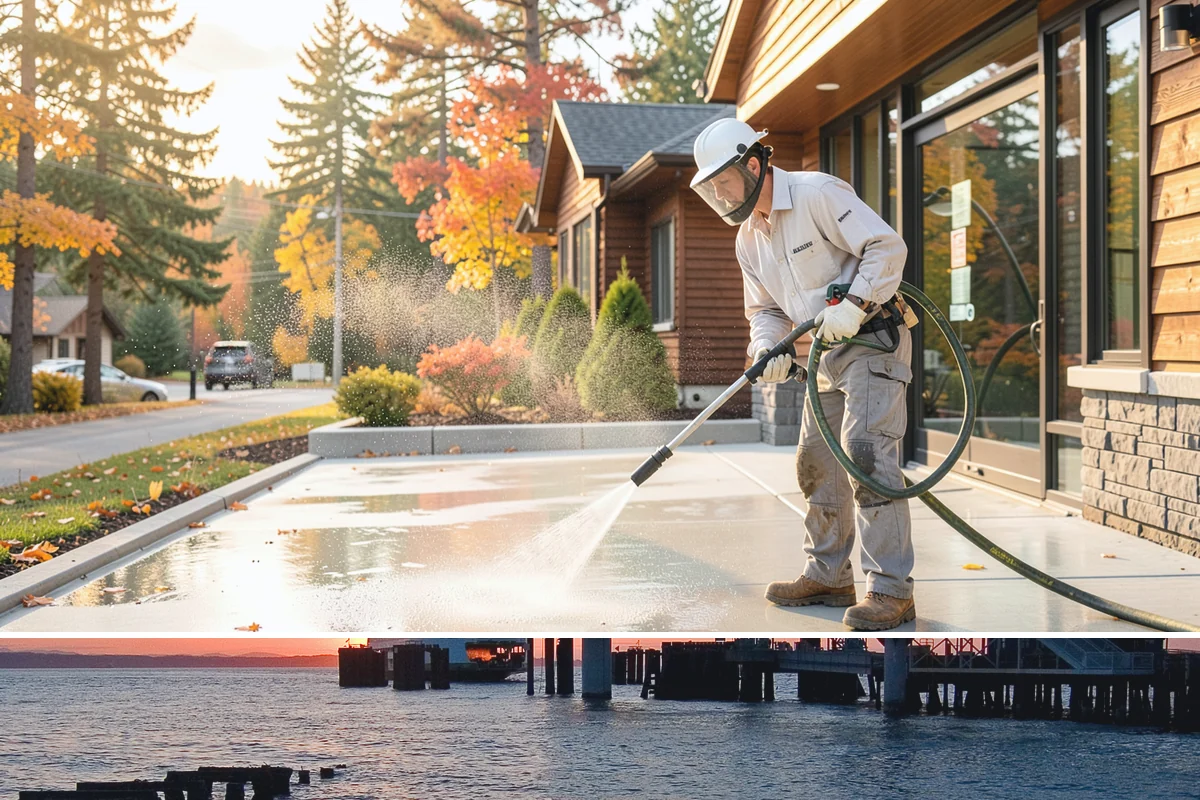 Grease Stain Removal in Edmonds, Snohomish County, WA - Warm summer temperatures improve degreaser performance on stubborn grease.