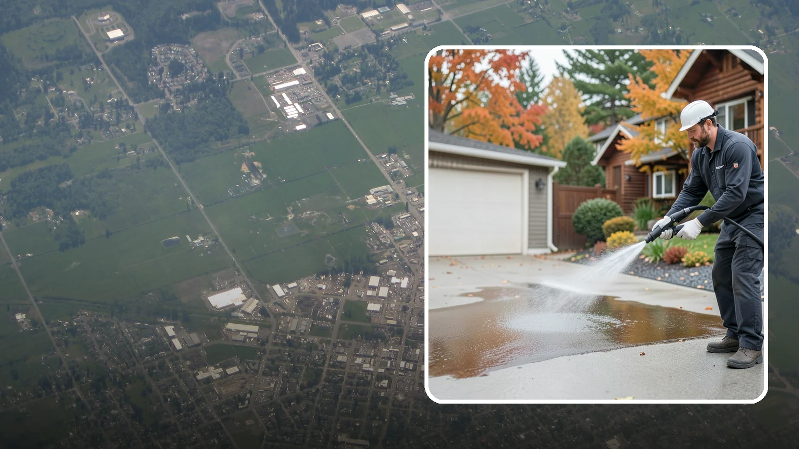 Grease Stain Removal in Enumclaw, King County, WA - Heavy-duty grease stain removal for driveways marked by cooking oils, lubricants, and shop spills.