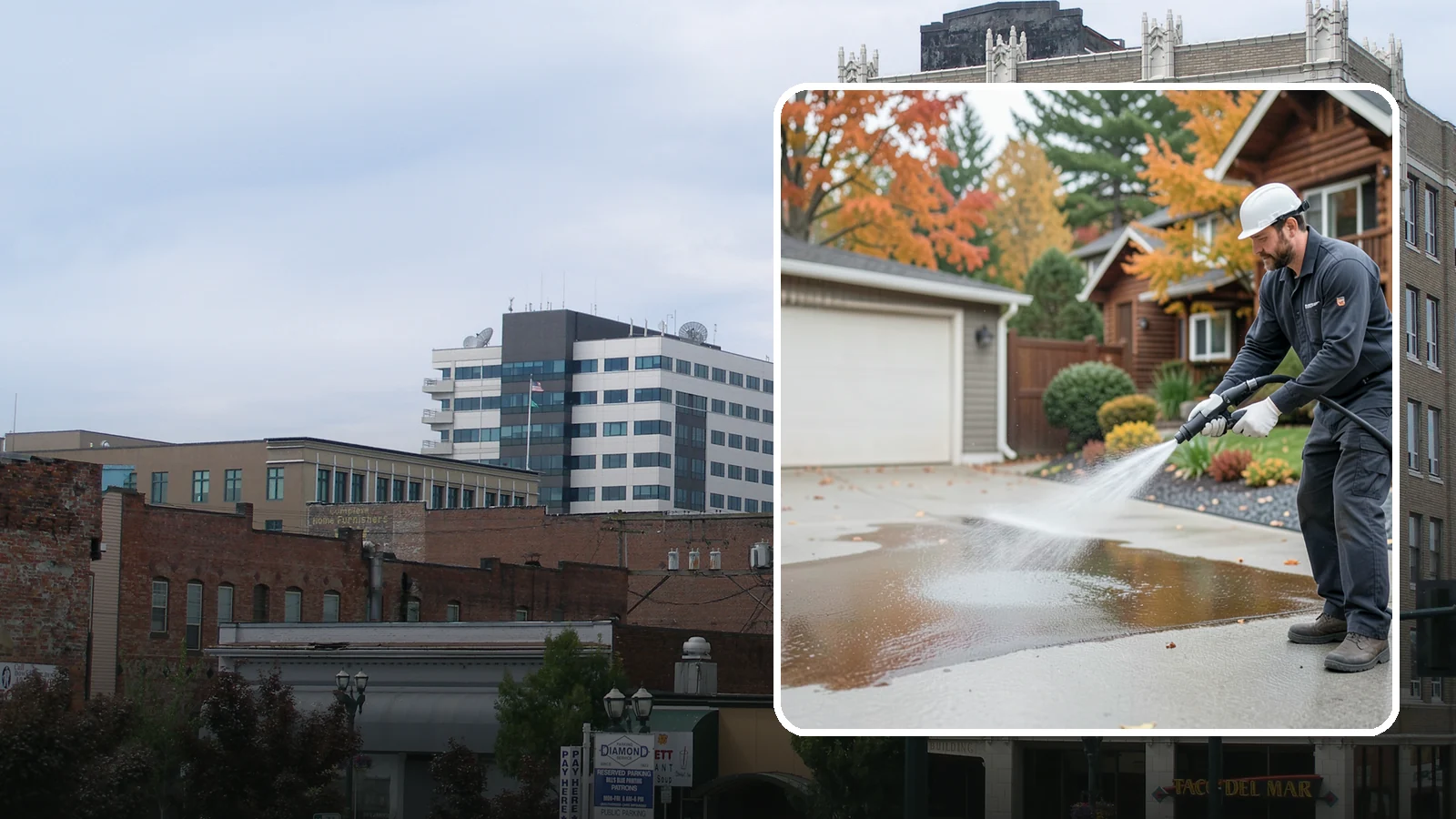Grease Stain Removal in Everett, Snohomish County, WA - Heavy-duty grease stain removal for driveways marked by cooking oils, lubricants, and shop spills.