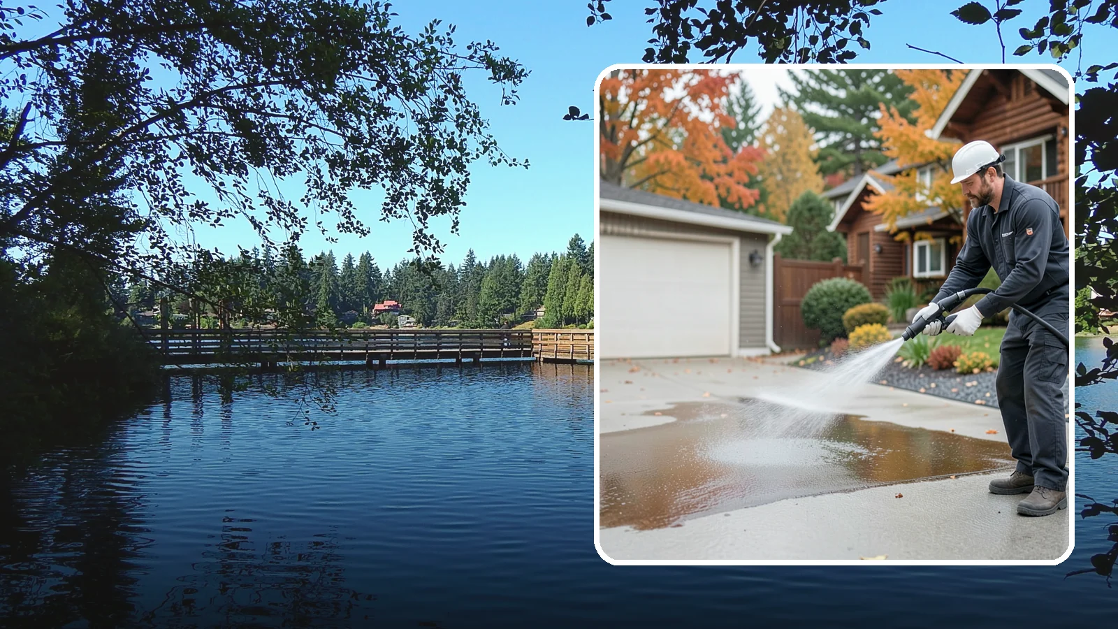 Grease Stain Removal in Federal Way, King County, WA - Heavy-duty grease stain removal for driveways marked by cooking oils, lubricants, and shop spills.