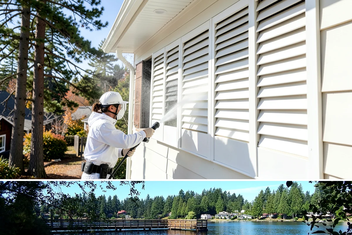 Grease Stain Removal in Federal Way, King County, WA - Warm summer temperatures improve degreaser performance on stubborn grease.