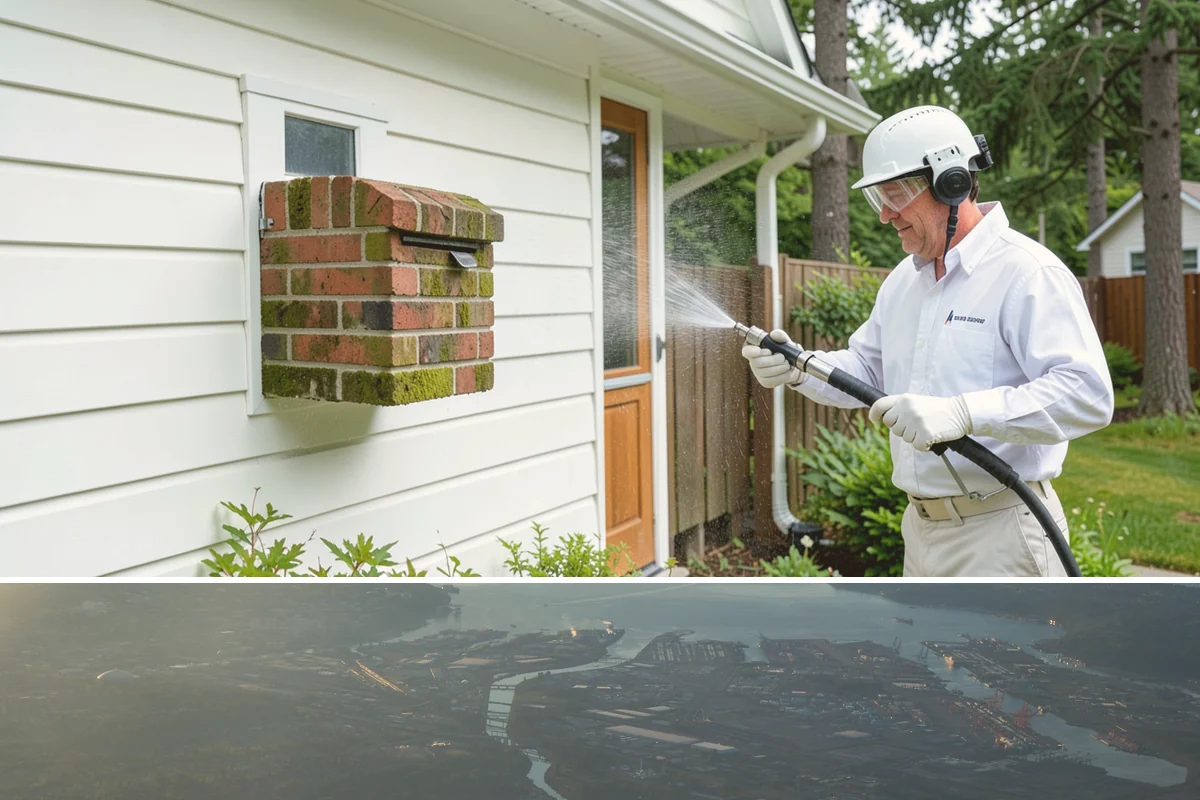 Grease Stain Removal in Fife, Pierce County, WA - Warm summer temperatures improve degreaser performance on stubborn grease.
