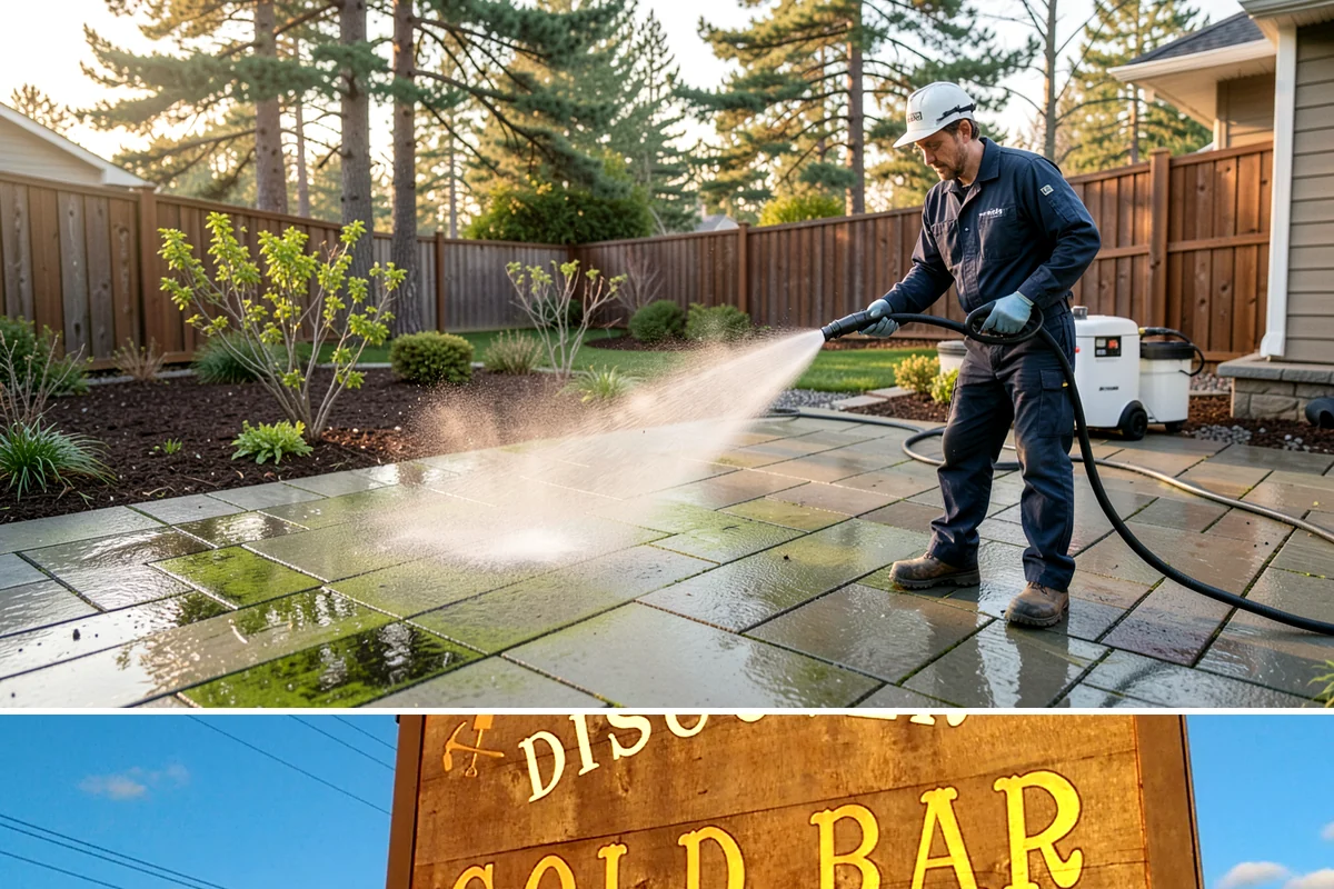 Grease Stain Removal in Gold Bar, Snohomish County, WA - Warm summer temperatures improve degreaser performance on stubborn grease.