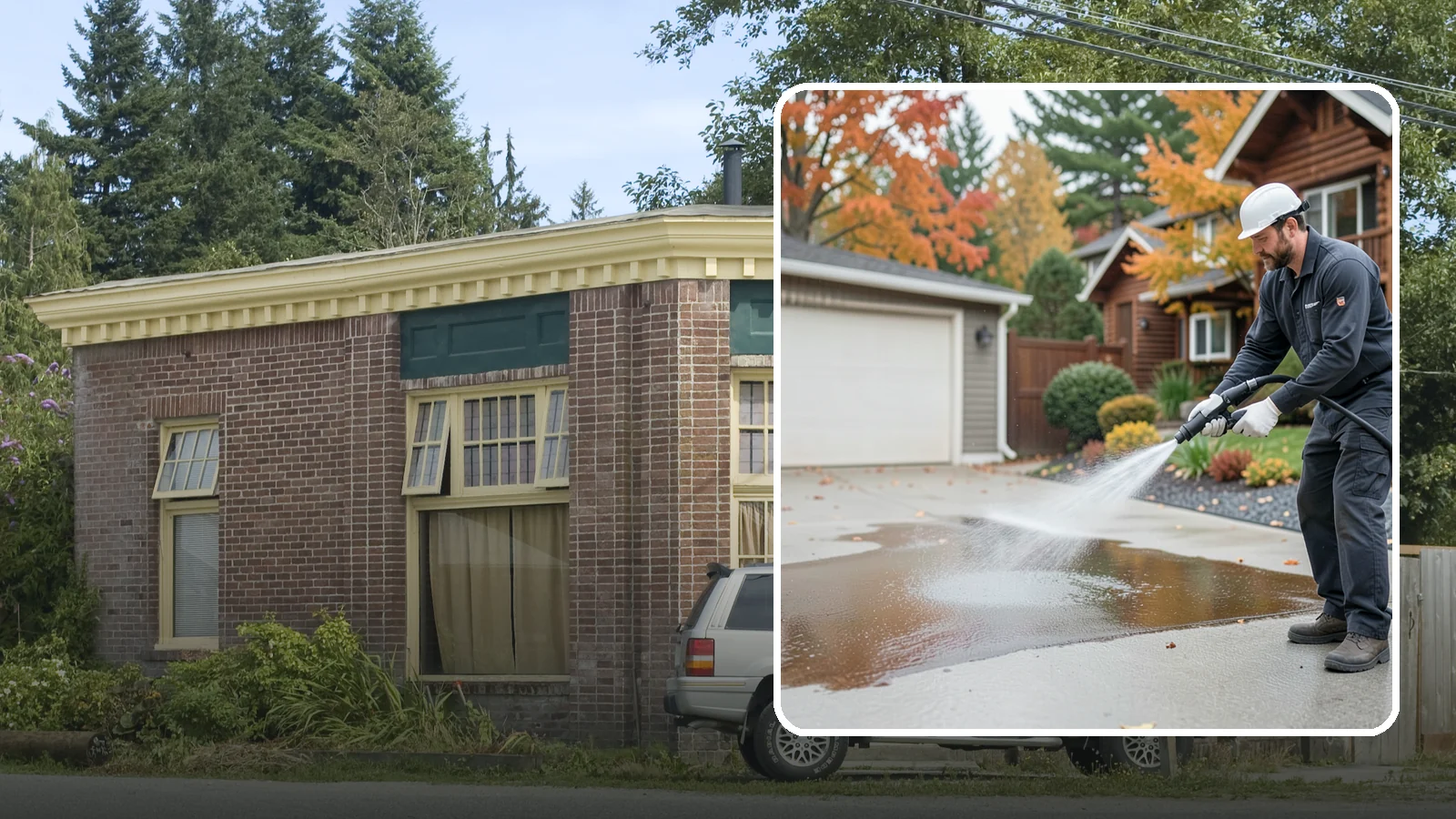 Grease Stain Removal in Hamilton, Skagit County, WA - Heavy-duty grease stain removal for driveways marked by cooking oils, lubricants, and shop spills.