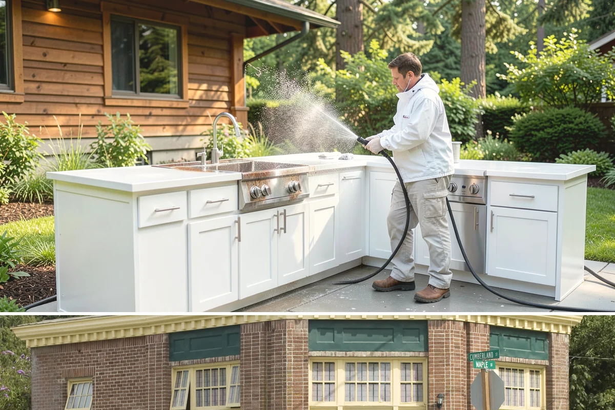 Grease Stain Removal in Hamilton, Skagit County, WA - Warm summer temperatures improve degreaser performance on stubborn grease.