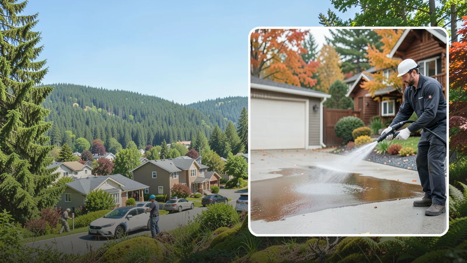 Grease Stain Removal in Index, Snohomish County, WA - Heavy-duty grease stain removal for driveways marked by cooking oils, lubricants, and shop spills.
