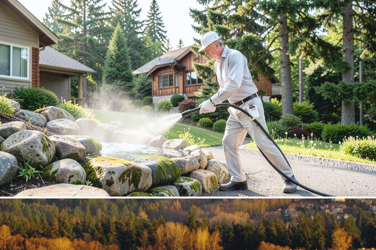 Grease Stain Removal in Kenmore, King County, WA - Warm summer temperatures improve degreaser performance on stubborn grease.