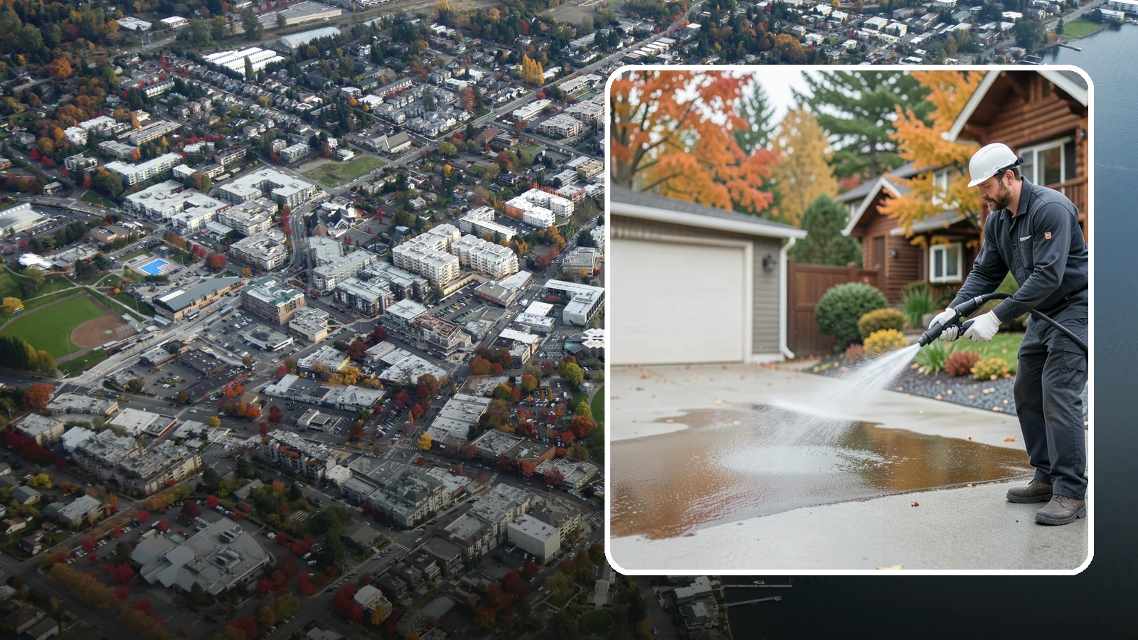 Grease Stain Removal in Kirkland, King County, WA - Heavy-duty grease stain removal for driveways marked by cooking oils, lubricants, and shop spills.