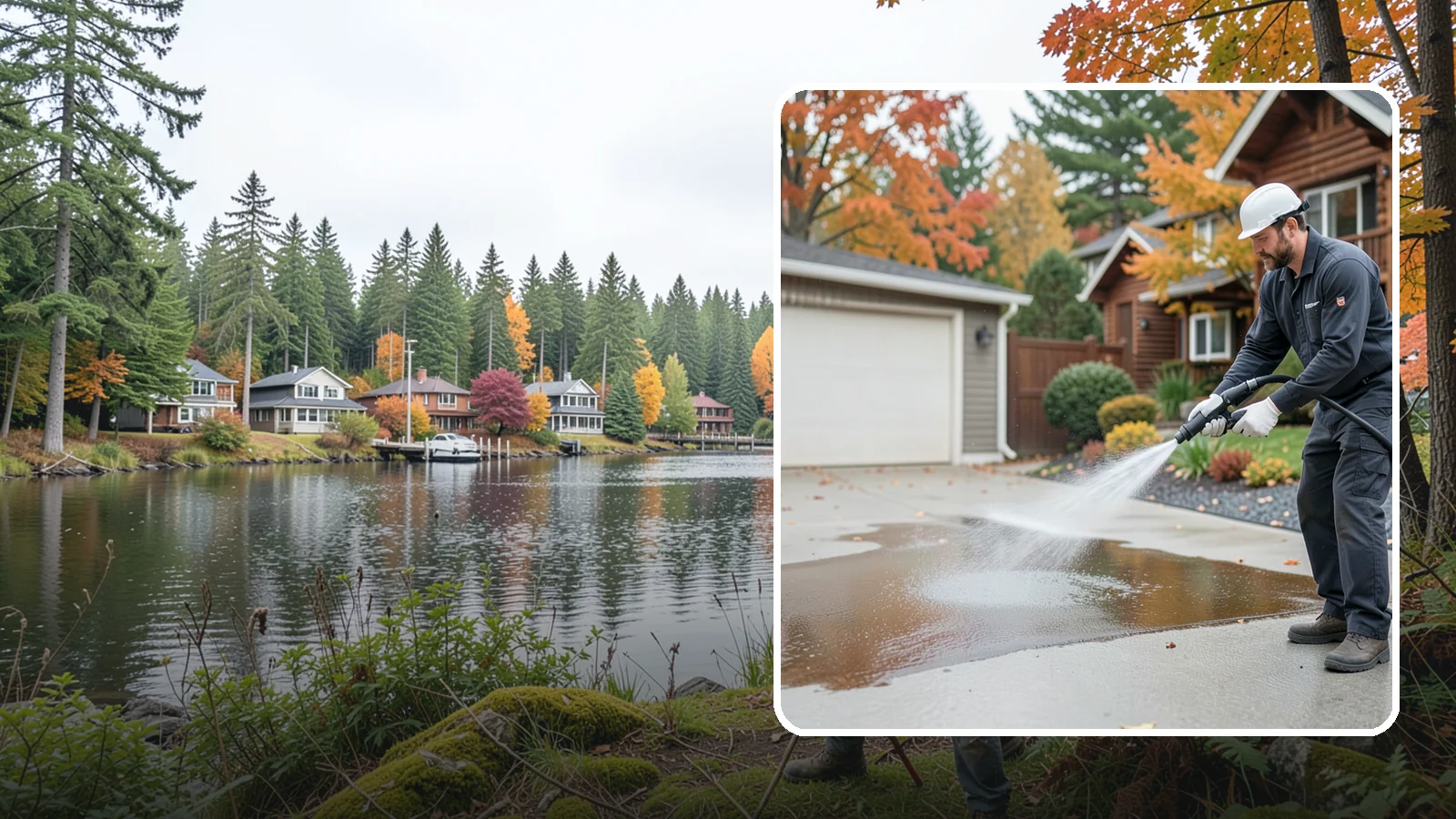 Grease Stain Removal in La Conner, Skagit County, WA - Heavy-duty grease stain removal for driveways marked by cooking oils, lubricants, and shop spills.
