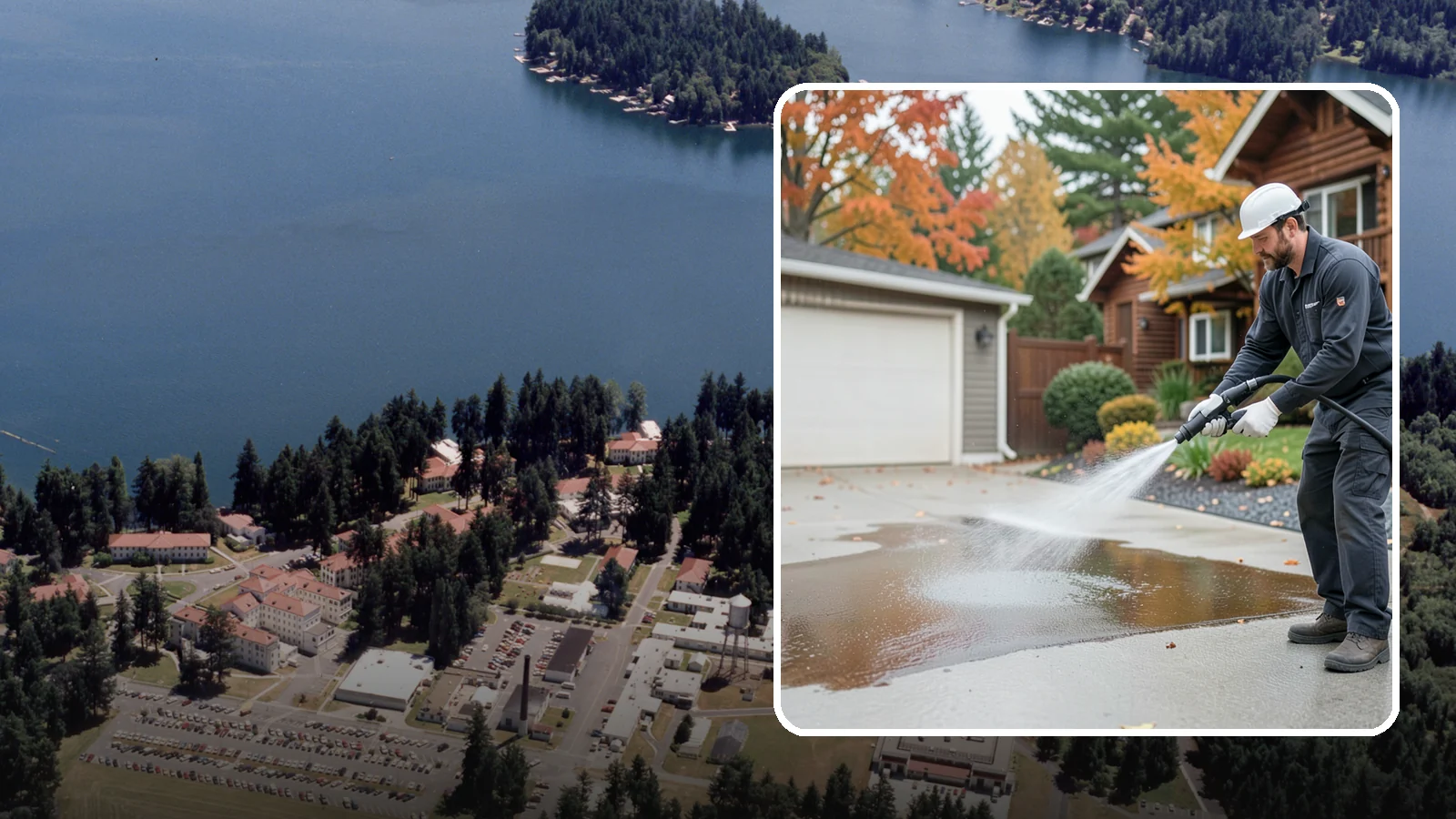 Grease Stain Removal in Lakewood, Pierce County, WA - Heavy-duty grease stain removal for driveways marked by cooking oils, lubricants, and shop spills.
