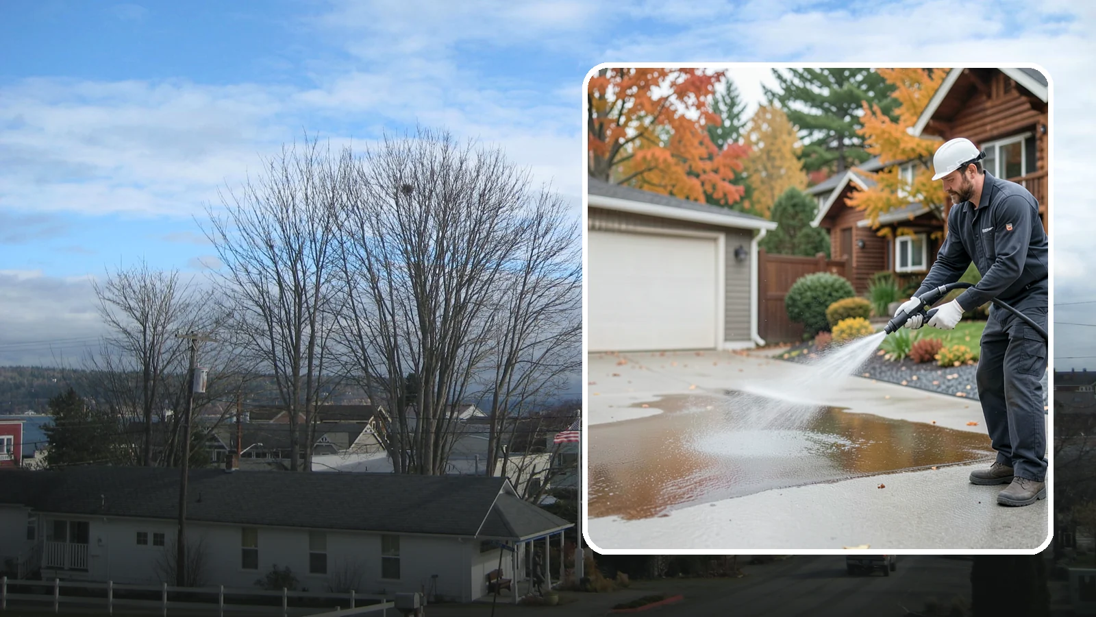 Grease Stain Removal in Langley, Island County, WA - Heavy-duty grease stain removal for driveways marked by cooking oils, lubricants, and shop spills.