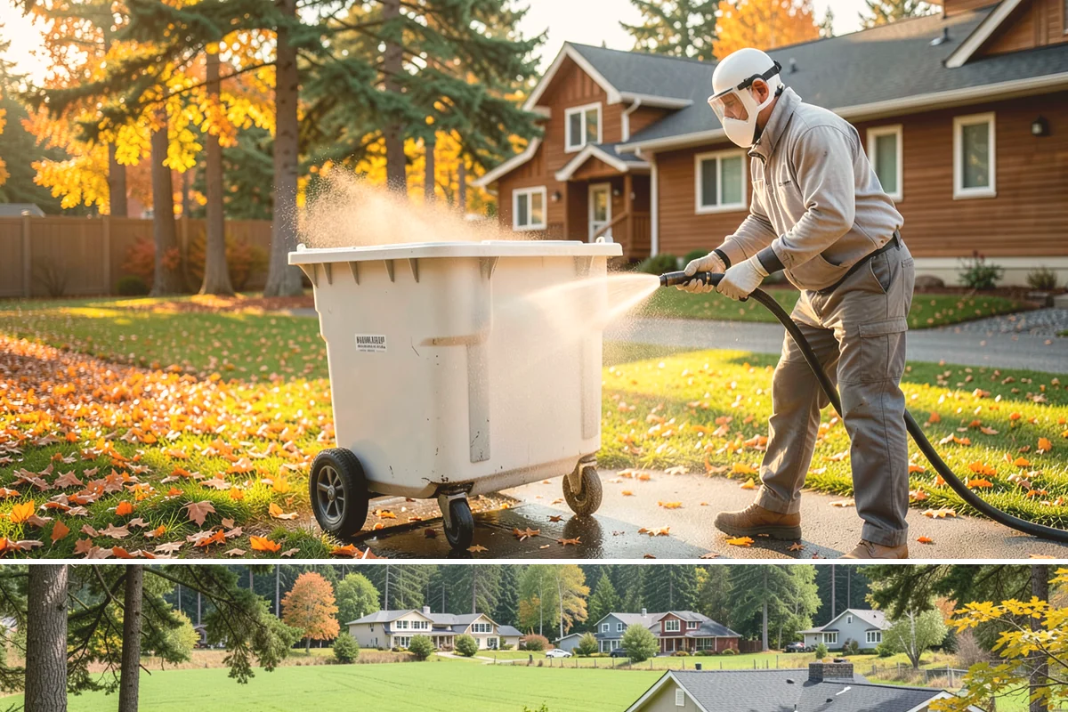 Grease Stain Removal in Lyman, Skagit County, WA - Warm summer temperatures improve degreaser performance on stubborn grease.