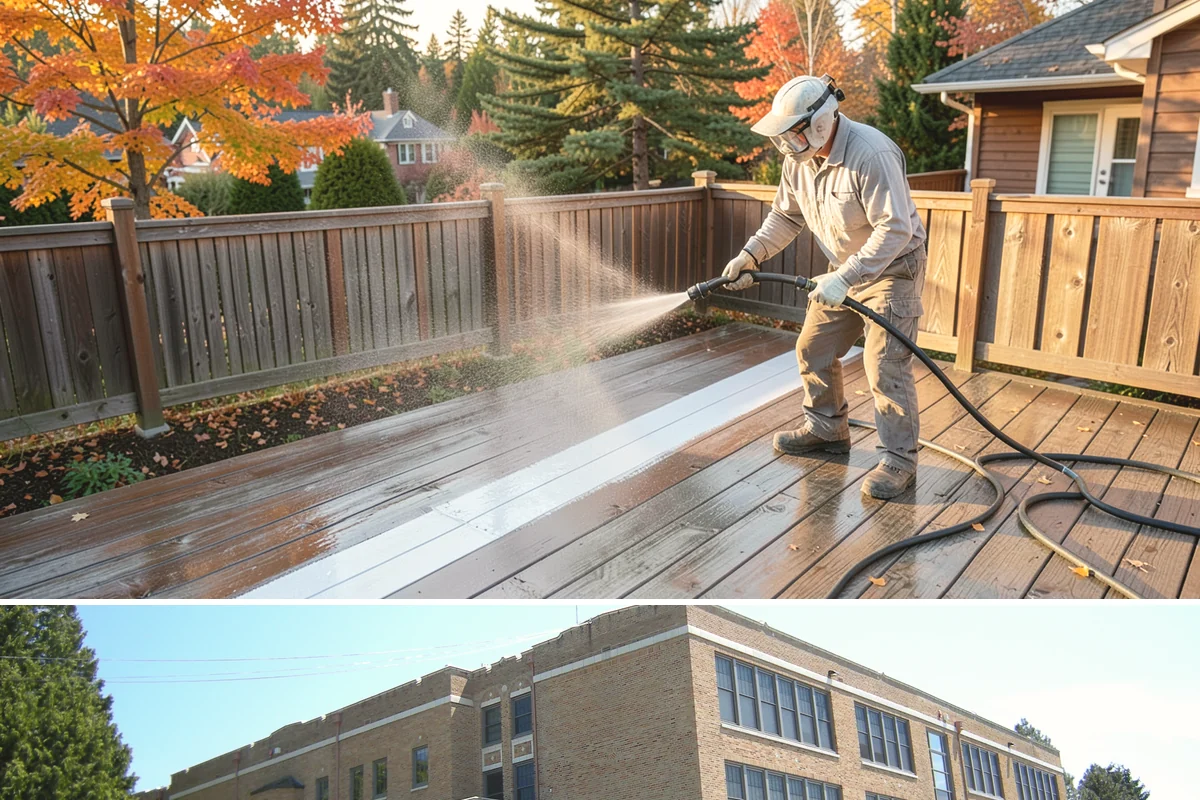 Grease Stain Removal in Maple Valley, King County, WA - Warm summer temperatures improve degreaser performance on stubborn grease.