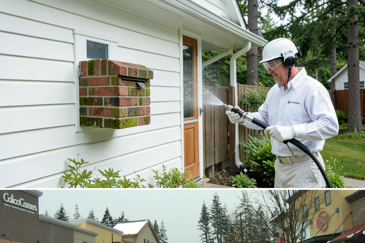 Grease Stain Removal in Mill Creek, Snohomish County, WA - Warm summer temperatures improve degreaser performance on stubborn grease.