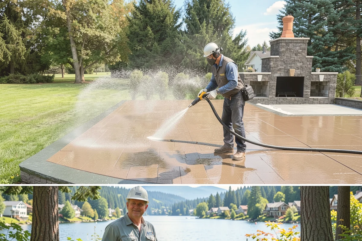 Grease Stain Removal in Milton, King County, WA - Warm summer temperatures improve degreaser performance on stubborn grease.