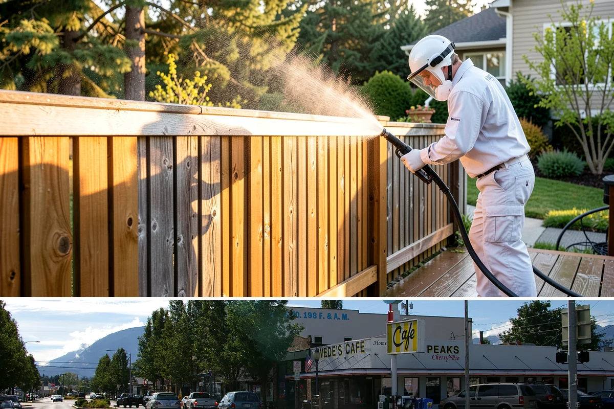 Grease Stain Removal in North Bend, King County, WA - Warm summer temperatures improve degreaser performance on stubborn grease.
