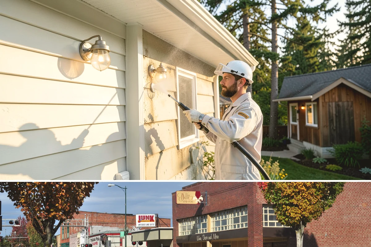 Grease Stain Removal in Puyallup, Pierce County, WA - Warm summer temperatures improve degreaser performance on stubborn grease.