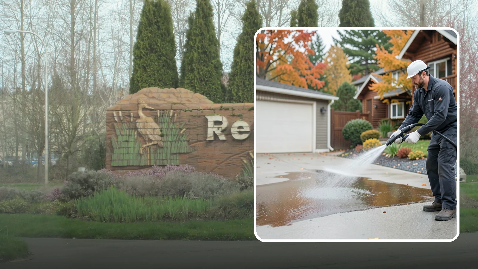Grease Stain Removal in Renton, King County, WA - Heavy-duty grease stain removal for driveways marked by cooking oils, lubricants, and shop spills.