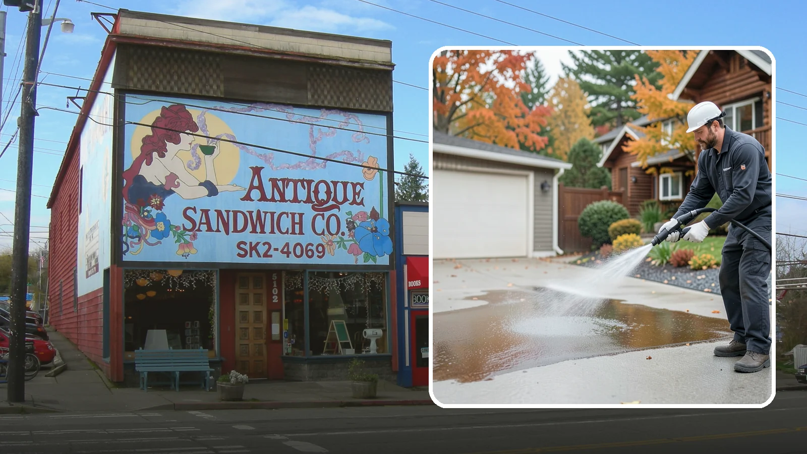 Grease Stain Removal in Ruston, Pierce County, WA - Heavy-duty grease stain removal for driveways marked by cooking oils, lubricants, and shop spills.