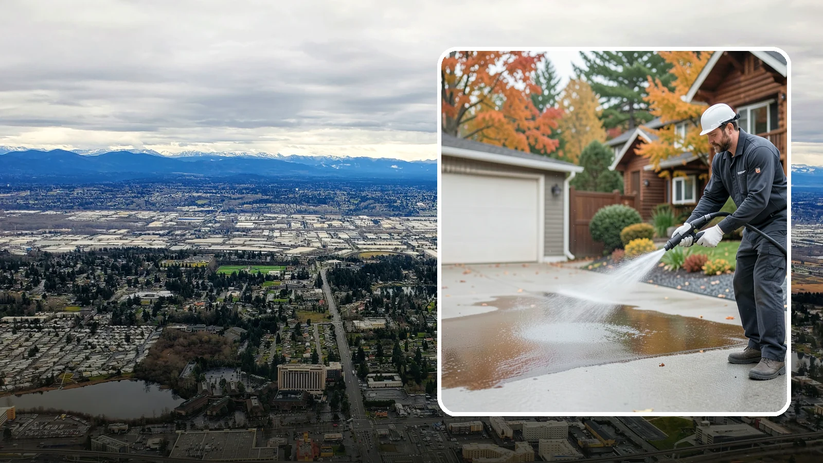 Grease Stain Removal in SeaTac, King County, WA - Heavy-duty grease stain removal for driveways marked by cooking oils, lubricants, and shop spills.