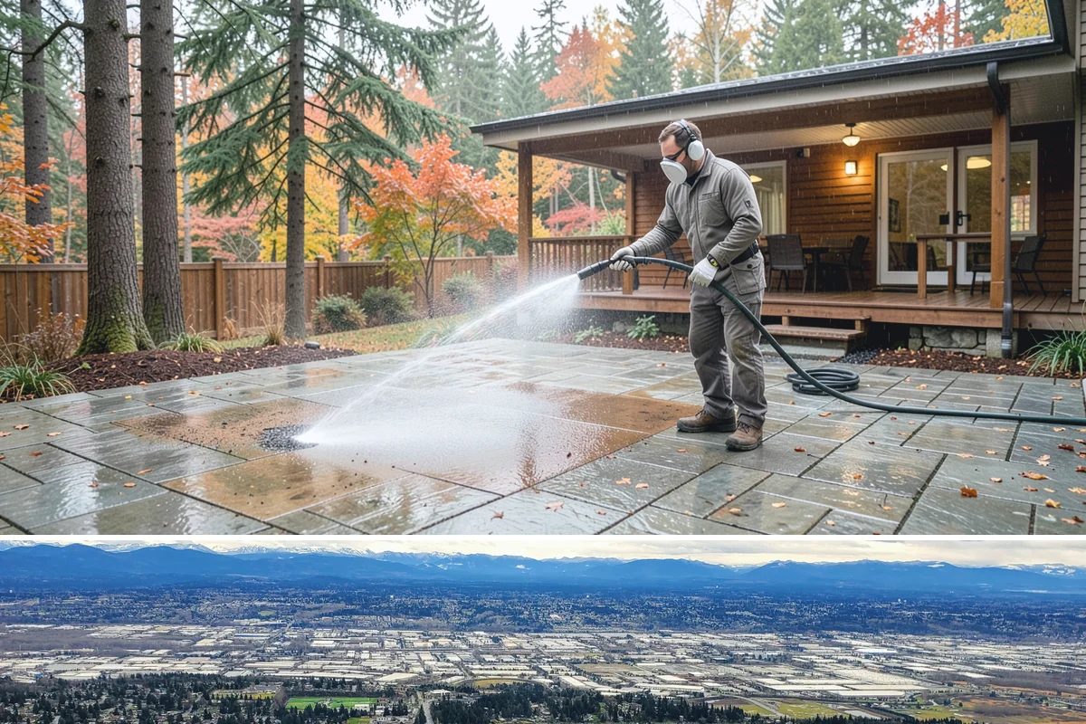 Grease Stain Removal in SeaTac, King County, WA - Warm summer temperatures improve degreaser performance on stubborn grease.