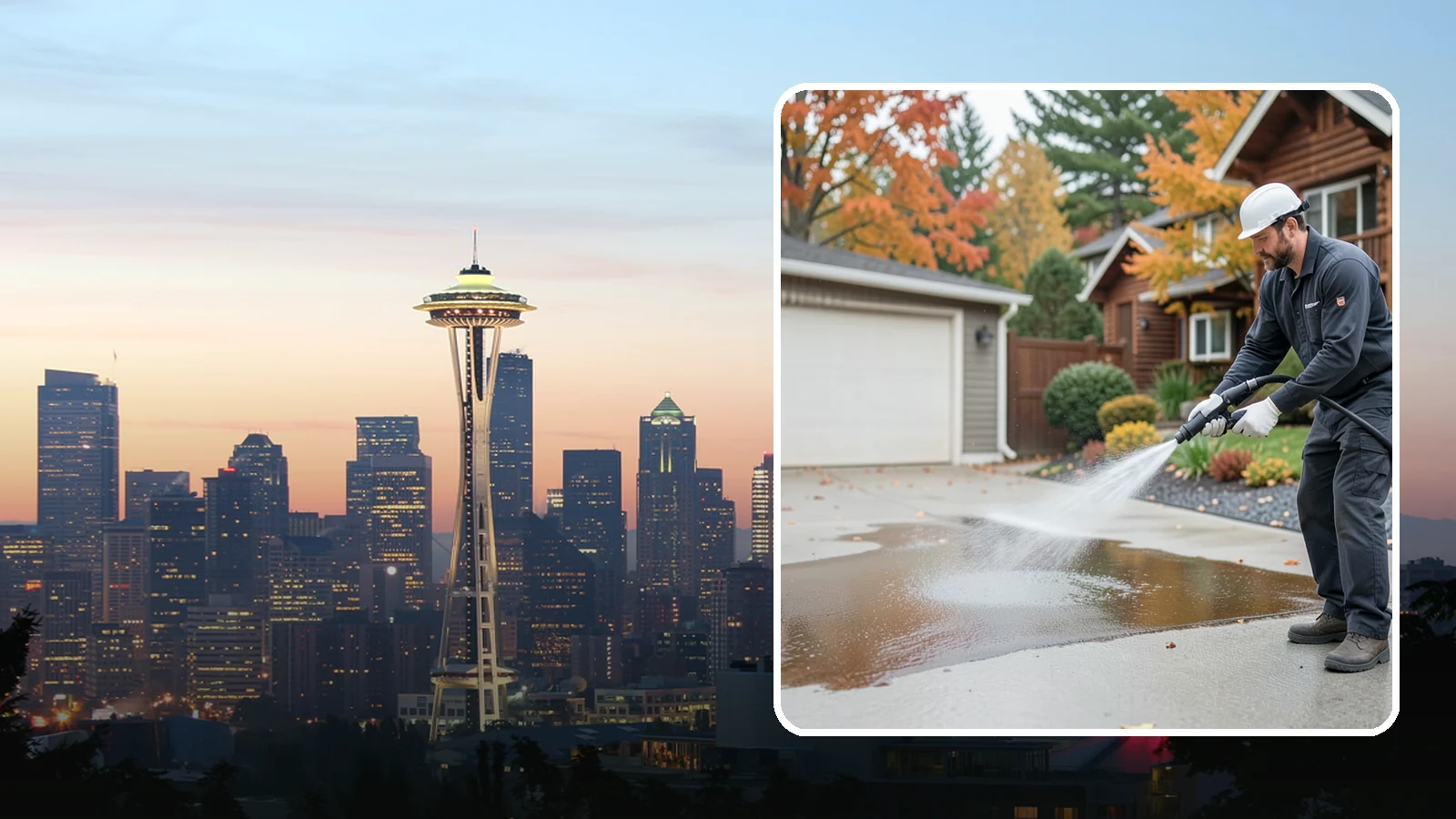 Grease Stain Removal in Seattle, King County, WA - Heavy-duty grease stain removal for driveways marked by cooking oils, lubricants, and shop spills.