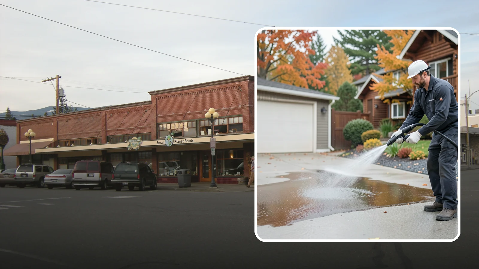 Grease Stain Removal in Sedro-Woolley, Skagit County, WA - Heavy-duty grease stain removal for driveways marked by cooking oils, lubricants, and shop spills.