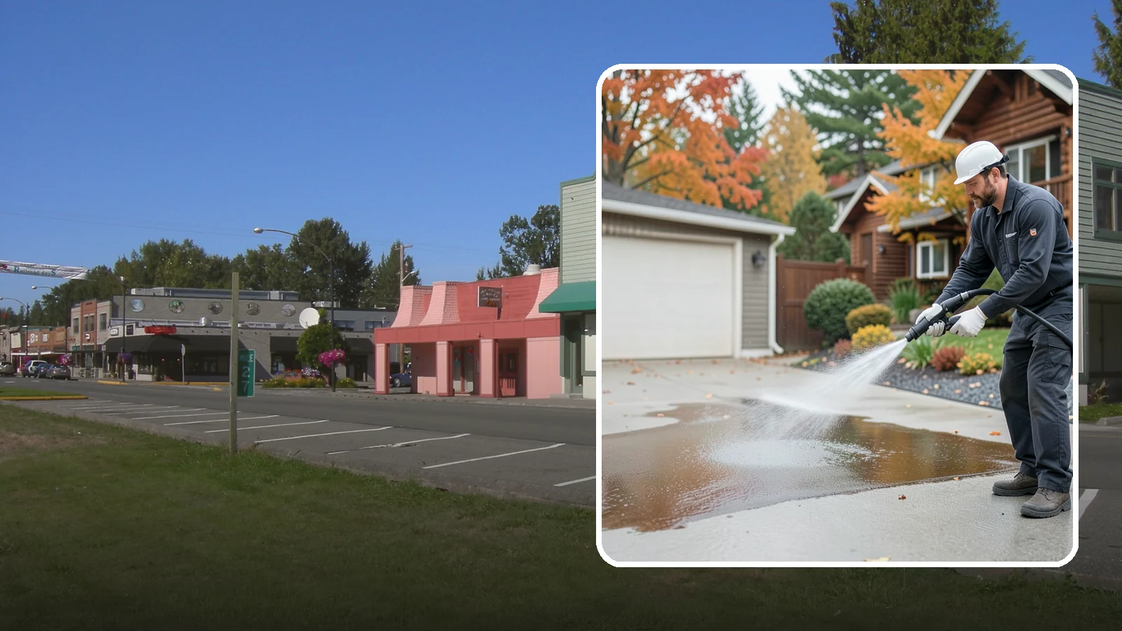 Grease Stain Removal in Snoqualmie, King County, WA - Heavy-duty grease stain removal for driveways marked by cooking oils, lubricants, and shop spills.