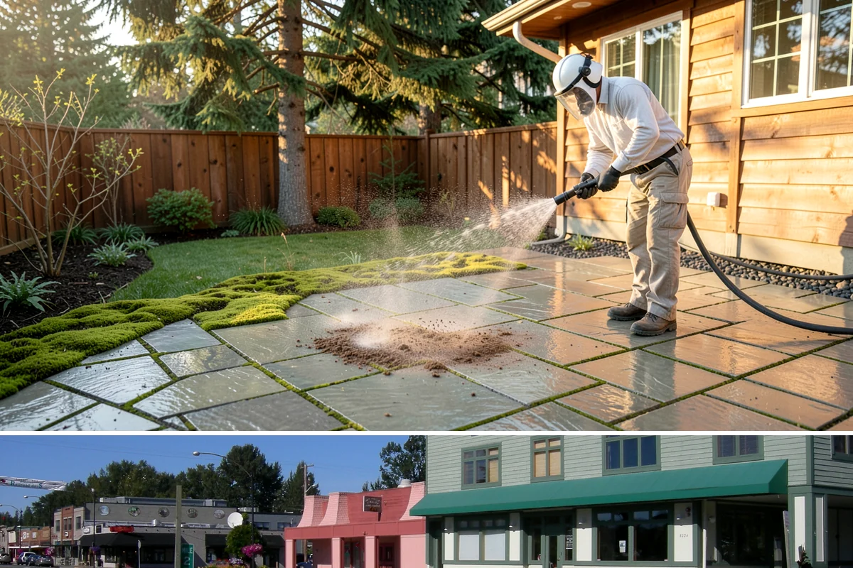 Grease Stain Removal in Snoqualmie, King County, WA - Warm summer temperatures improve degreaser performance on stubborn grease.
