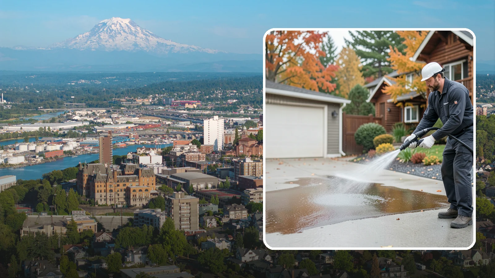 Grease Stain Removal in Tacoma, Pierce County, WA - Heavy-duty grease stain removal for driveways marked by cooking oils, lubricants, and shop spills.