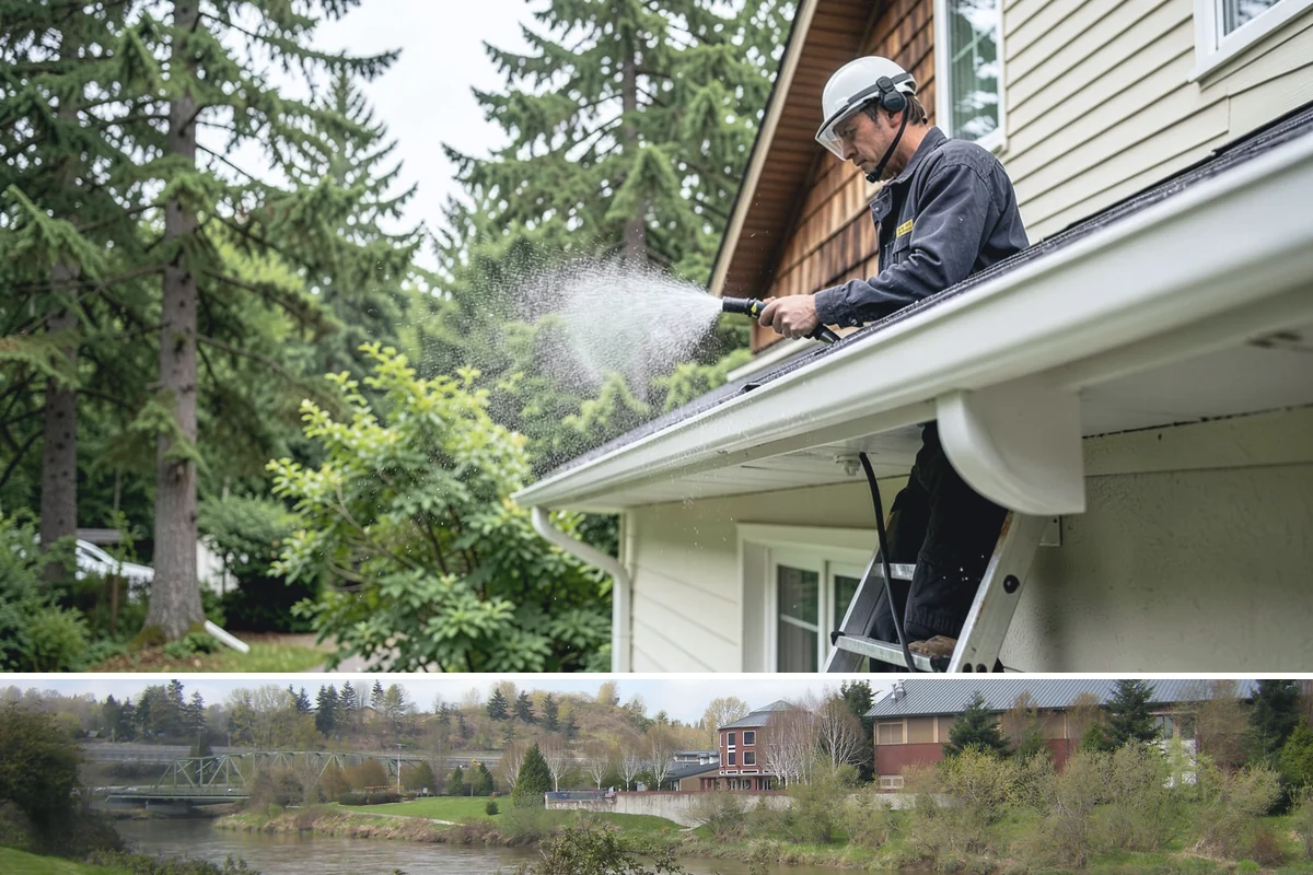 Grease Stain Removal in Tukwila, King County, WA - Warm summer temperatures improve degreaser performance on stubborn grease.