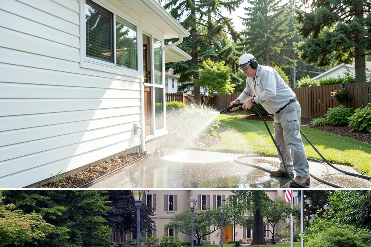 Grease Stain Removal in Woodinville, King County, WA - Warm summer temperatures improve degreaser performance on stubborn grease.