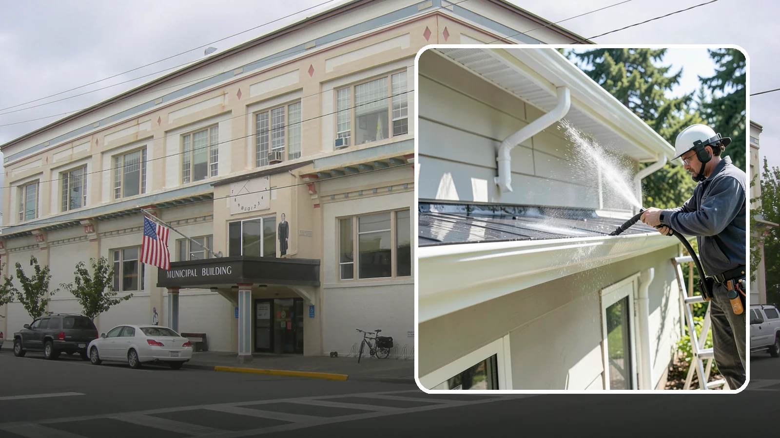 Gutter & Downspout Package in Anacortes, Skagit County, WA - We brighten gutter faces and flush the downspouts so your drainage system looks clean and actually moves water through a rainy...