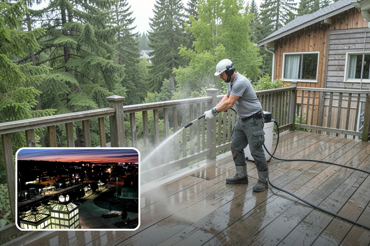 Gutter & Downspout Package in Auburn, King County, WA - Removes black tiger-stripe oxidation from gutter faces