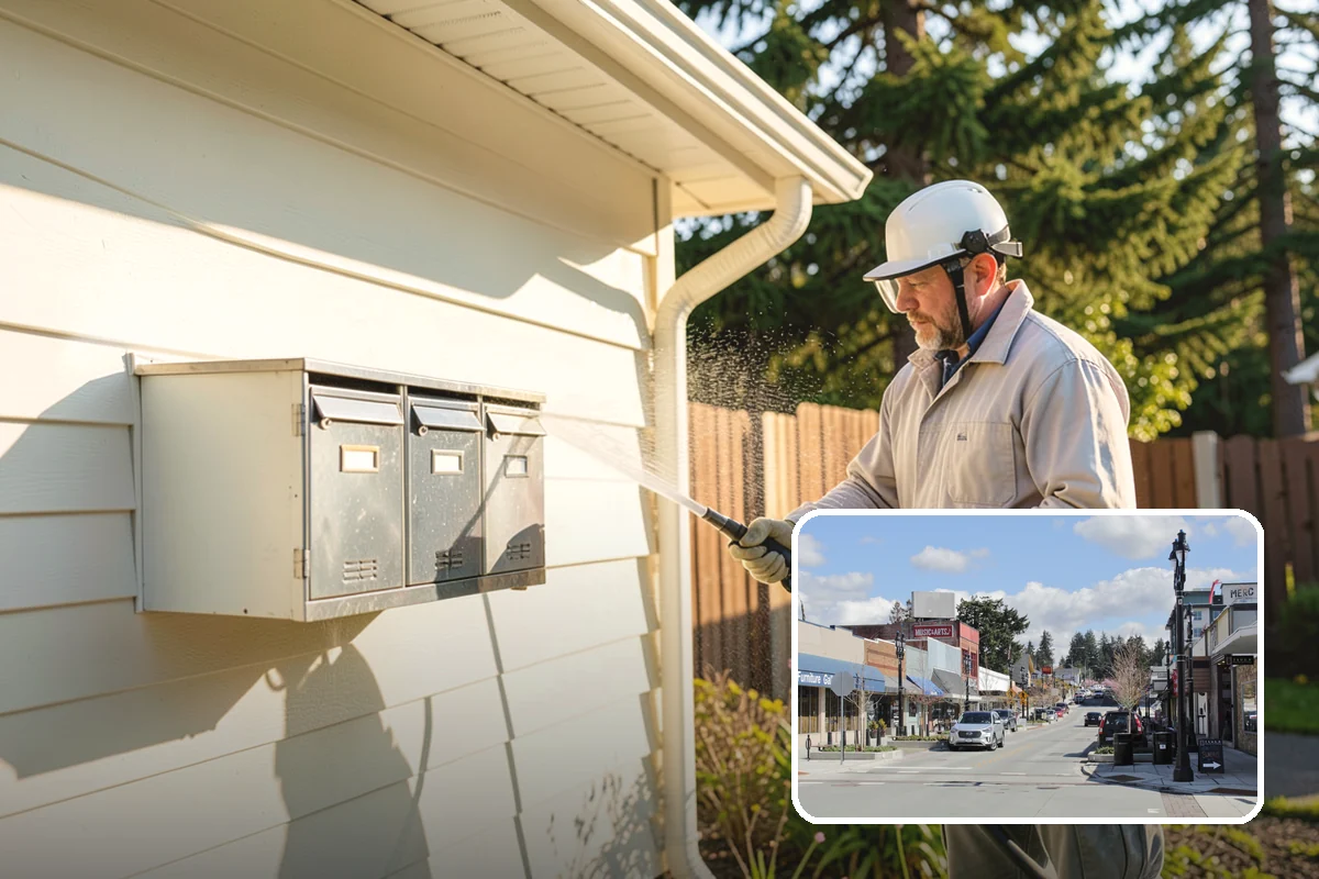 Gutter & Downspout Package in Bothell, King County, WA - Removes black tiger-stripe oxidation from gutter faces