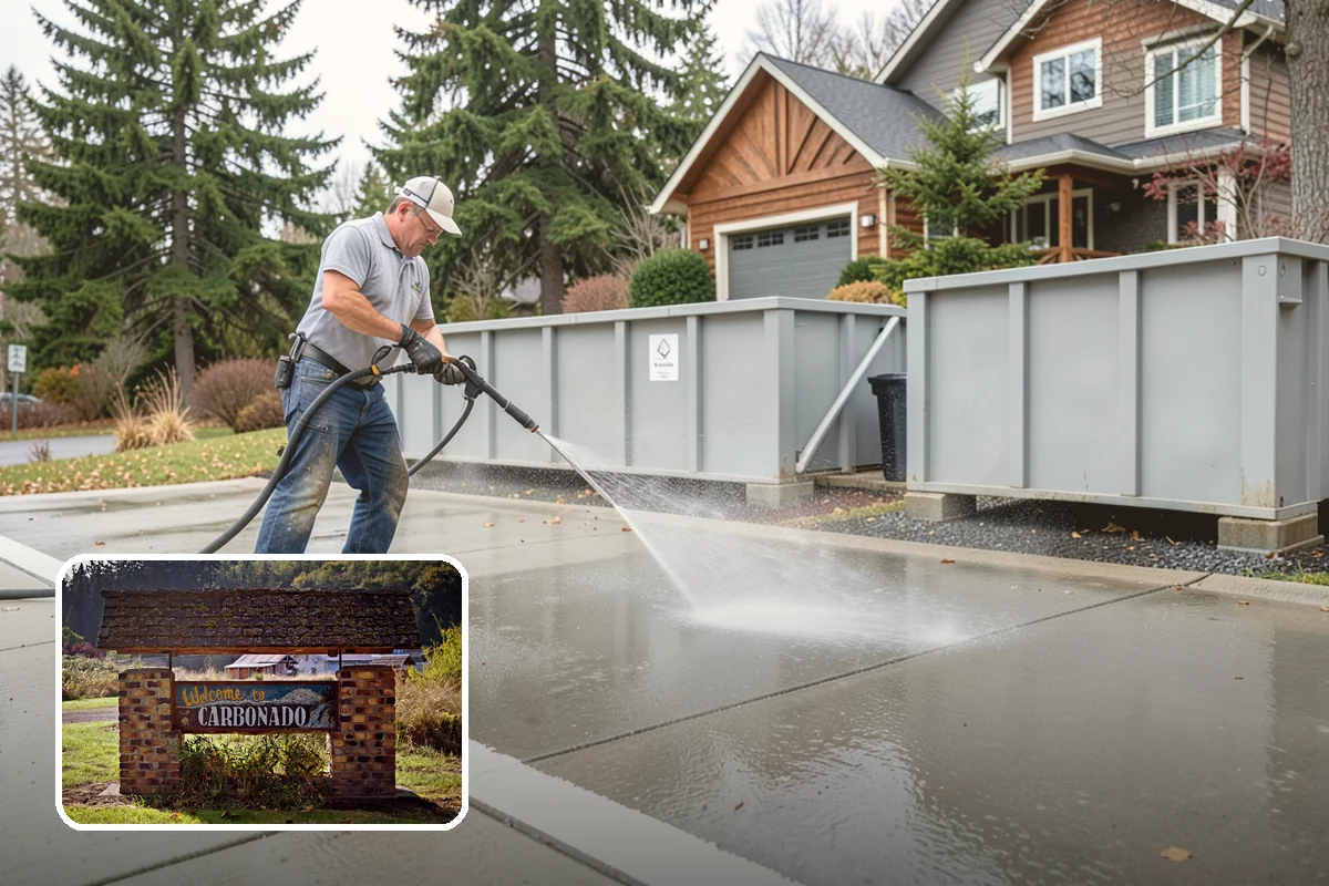 Gutter & Downspout Package in Carbonado, Pierce County, WA - Removes black tiger-stripe oxidation from gutter faces
